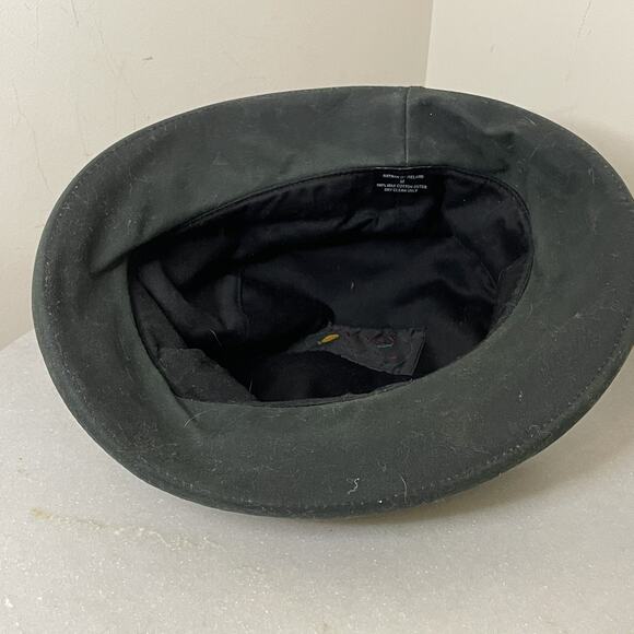 VTG Hatman of Ireland Wax Cotton Hat Tweed Wool Herringbone Twist Sz Unisex Med